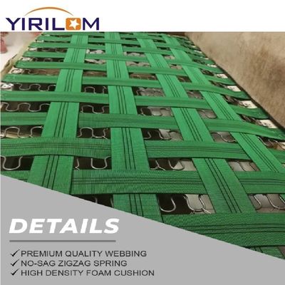 تسمه مبل با عرض 50 میلی‌متر، ضخامت 1.5 میلی‌متر، با کشش 50% برای مبلمان و روکش، نوار لاستیکی