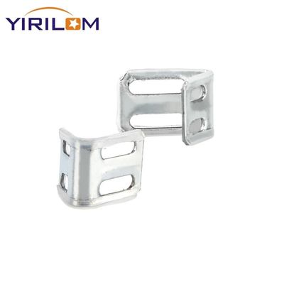 گیره فنری مبل 4 سوراخه با روکش پلاستیکی نیمه، اتصال دهنده مبلمان با روکش روی برای سخت افزار مبل