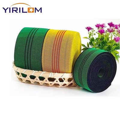 فابریک مستقیم 50mm سبز لاستیک رشته Webbing برای مبل مبلمان پشت مبل