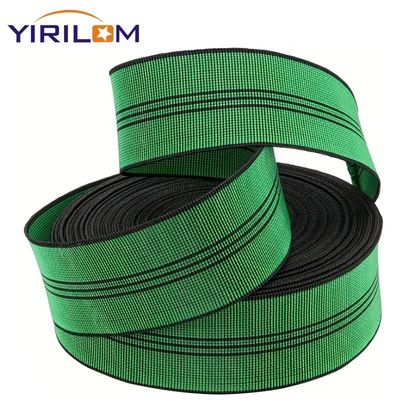 فابریک مستقیم 50mm سبز لاستیک رشته Webbing برای مبل مبلمان پشت مبل