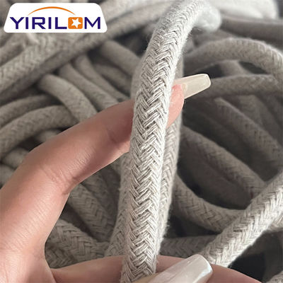 چین تولید کننده مواد ردیف طناب های پنبه ای سفارشی 3 میلی متر ضخیم خاکستری طبیعی طناب های پنبه ای