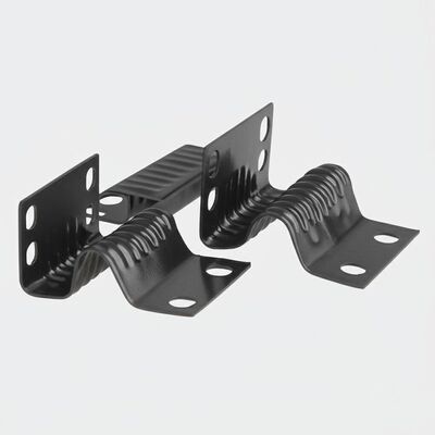 گیره فنری آبکاری شده با روی 4 سوراخ برای سخت‌افزار مبل با طراحی نیمه پلاستیکی پوشیده شده