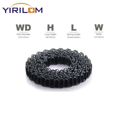 به صورت سفارشی سیاه رولینگ S شکل Zigzag بهار با 2.8mm-4.0mm قطر سیم برای مبل مبل