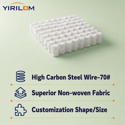 1.8mm فولاد کربن بالا مایکرو جیبی بهار برای بالش مبل با طراحی سبک وزن و اندازه سفارشی