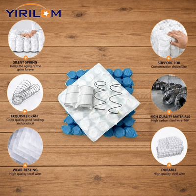 قیمت خوب سیم فولادی ایزوله شده حرکتی فنر جیبی برای کوسن مبل با اندازه سفارشی آنلاین