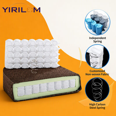 قیمت خوب واحد فنر پاکتی مبل فولاد کربن بالا با اندازه سفارشی و پارچه نبافته 80 گرمی آنلاین